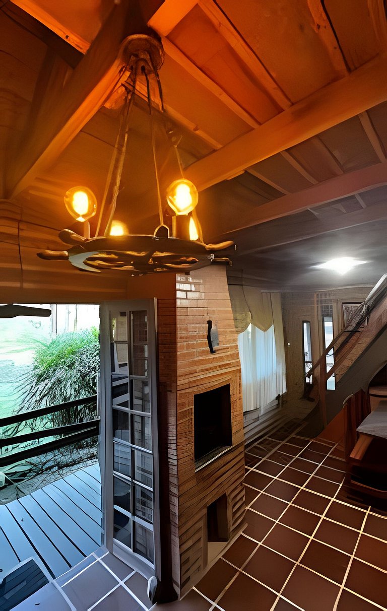 Cabana Família | Área de festa | Vista Barragem