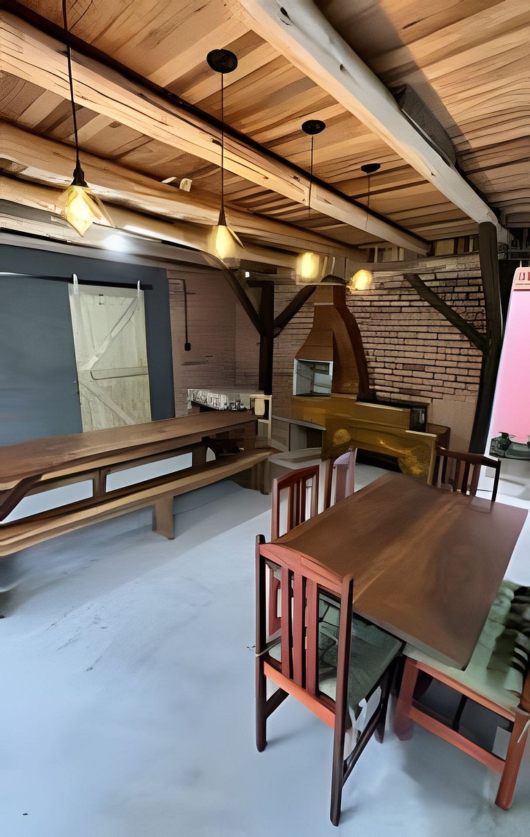 Cabana Família | Área de festa | Vista Barragem