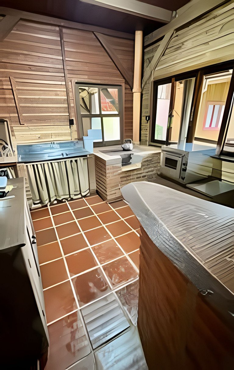 Cabana Família | Área de festa | Vista Barragem