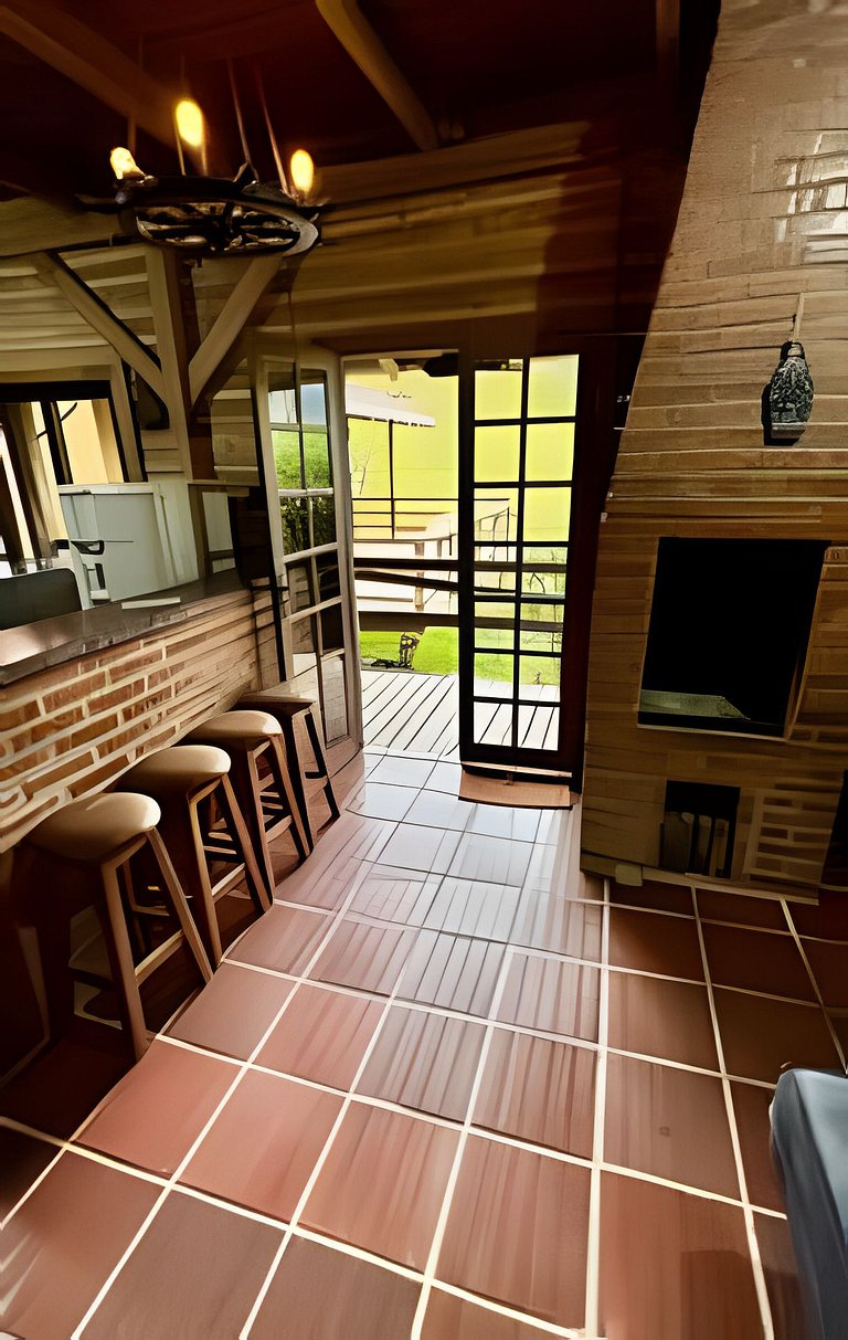 Cabana Família | Área de festa | Vista Barragem