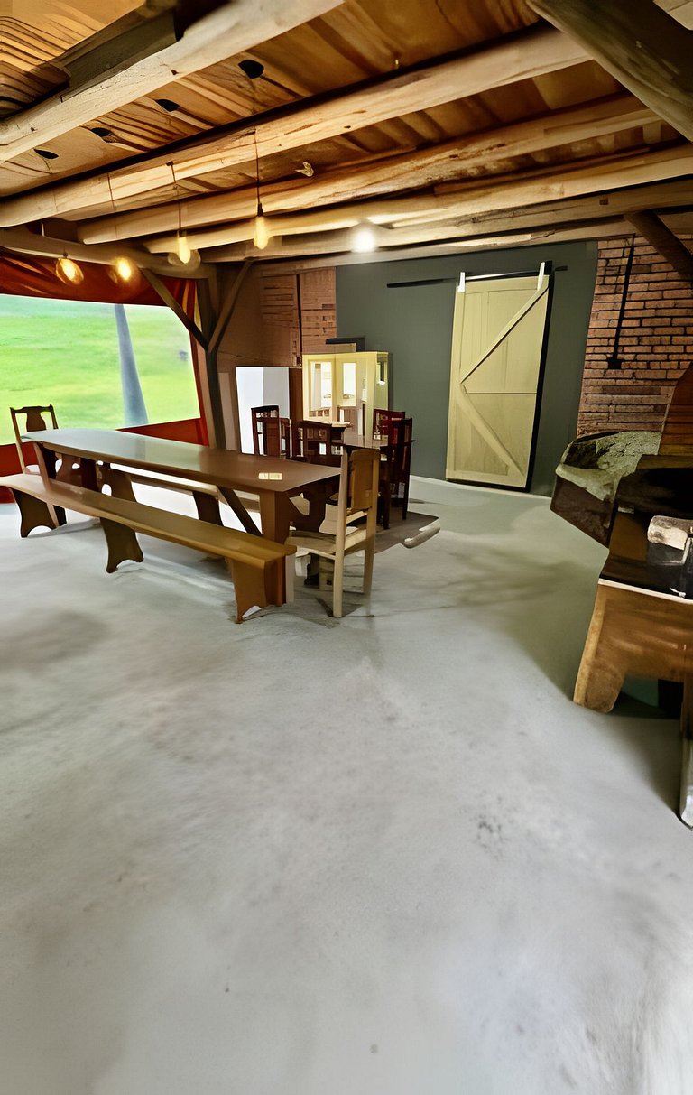 Cabana Família | Área de festa | Vista Barragem