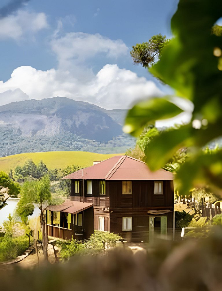 Cabana Família | Fogueira | Vista barragem