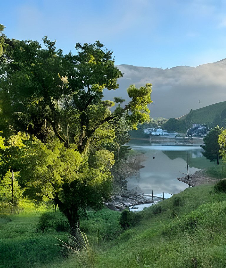 Cabana Família | Fogueira | Vista barragem