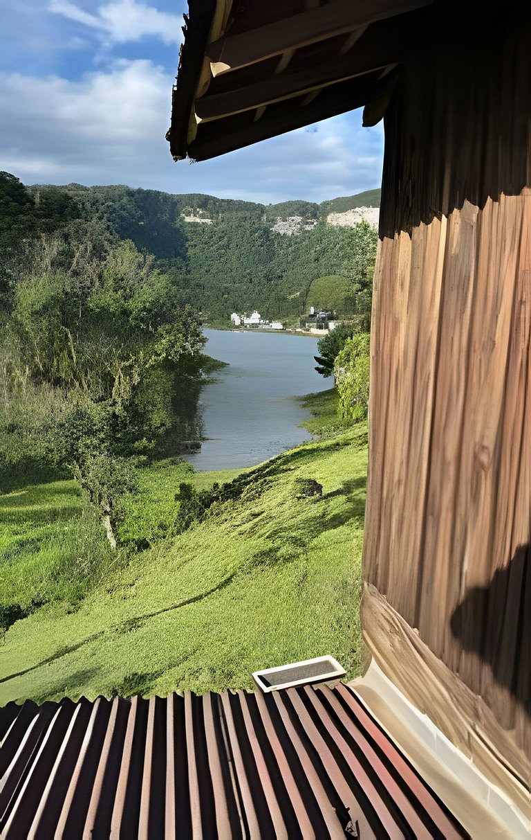 Cabana Família | Fogueira | Vista barragem