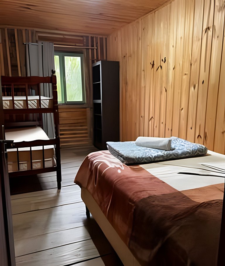 Cabana Família | Fogueira | Vista barragem