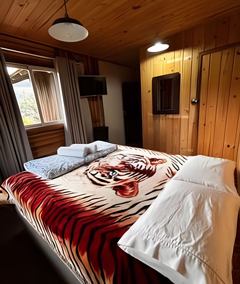 Cabana Família | Fogueira | Vista barragem