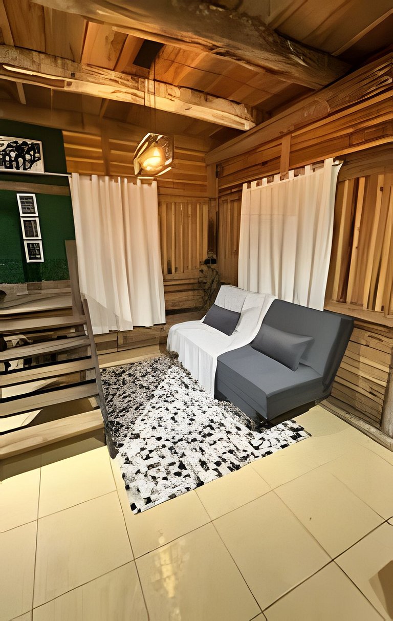 Cabana Família | Fogueira | Vista barragem