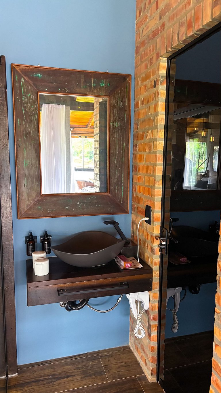 Cabana da Pedra | Hidro, rede suspensa e lareira