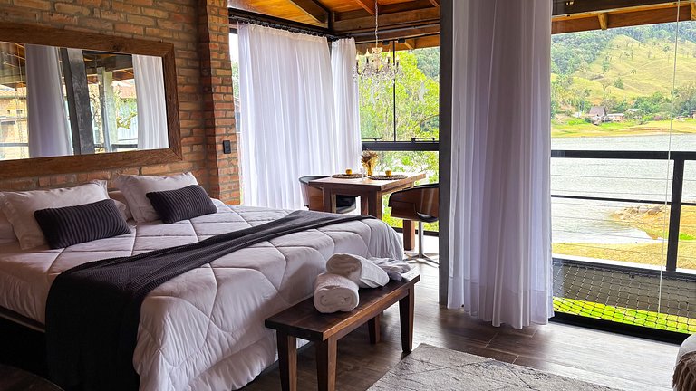 Cabana da Pedra | Hidro, rede suspensa e lareira