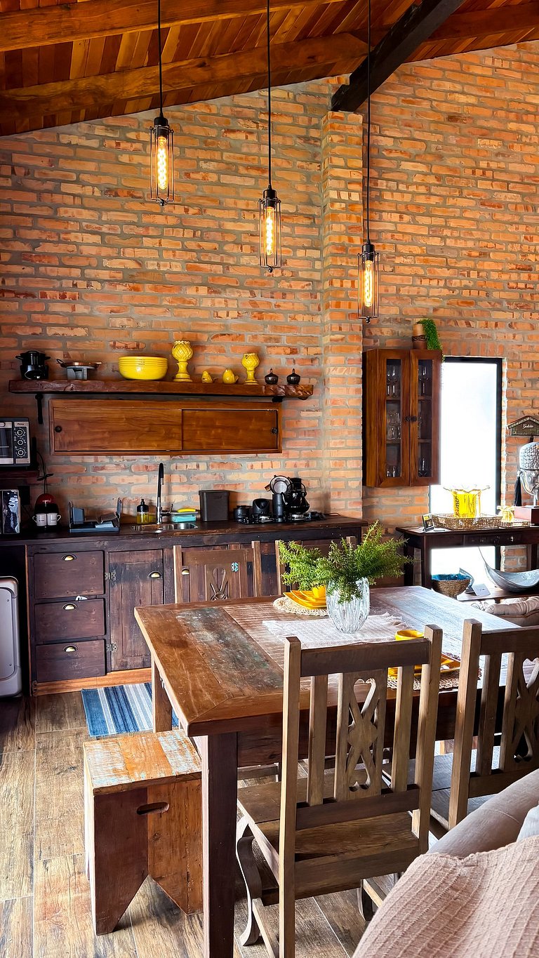 Cabana da Pedra | Hidro, rede suspensa e lareira