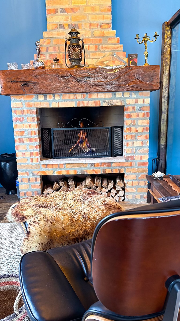 Cabana da Pedra | Hidro, rede suspensa e lareira