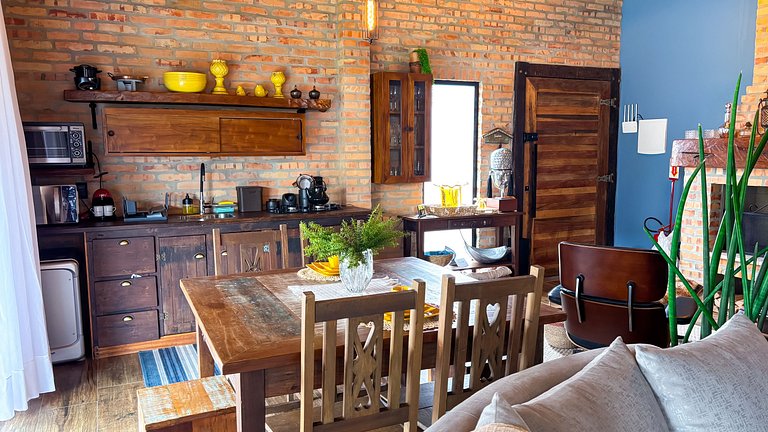 Cabana da Pedra | Hidro, rede suspensa e lareira