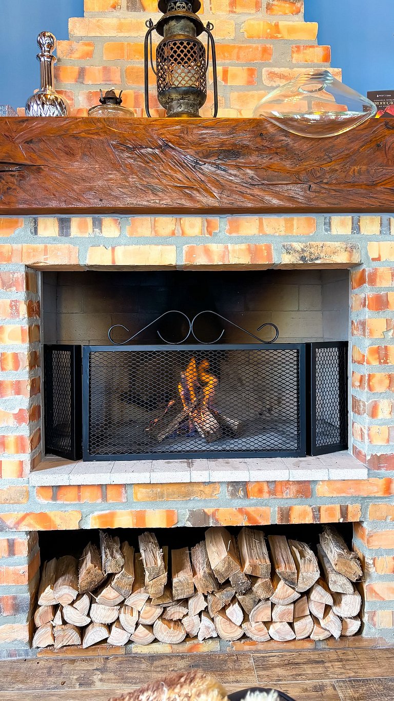 Cabana da Pedra | Hidro, rede suspensa e lareira