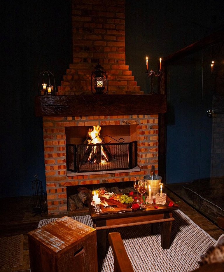 Cabana da Pedra | Hidro, rede suspensa e lareira