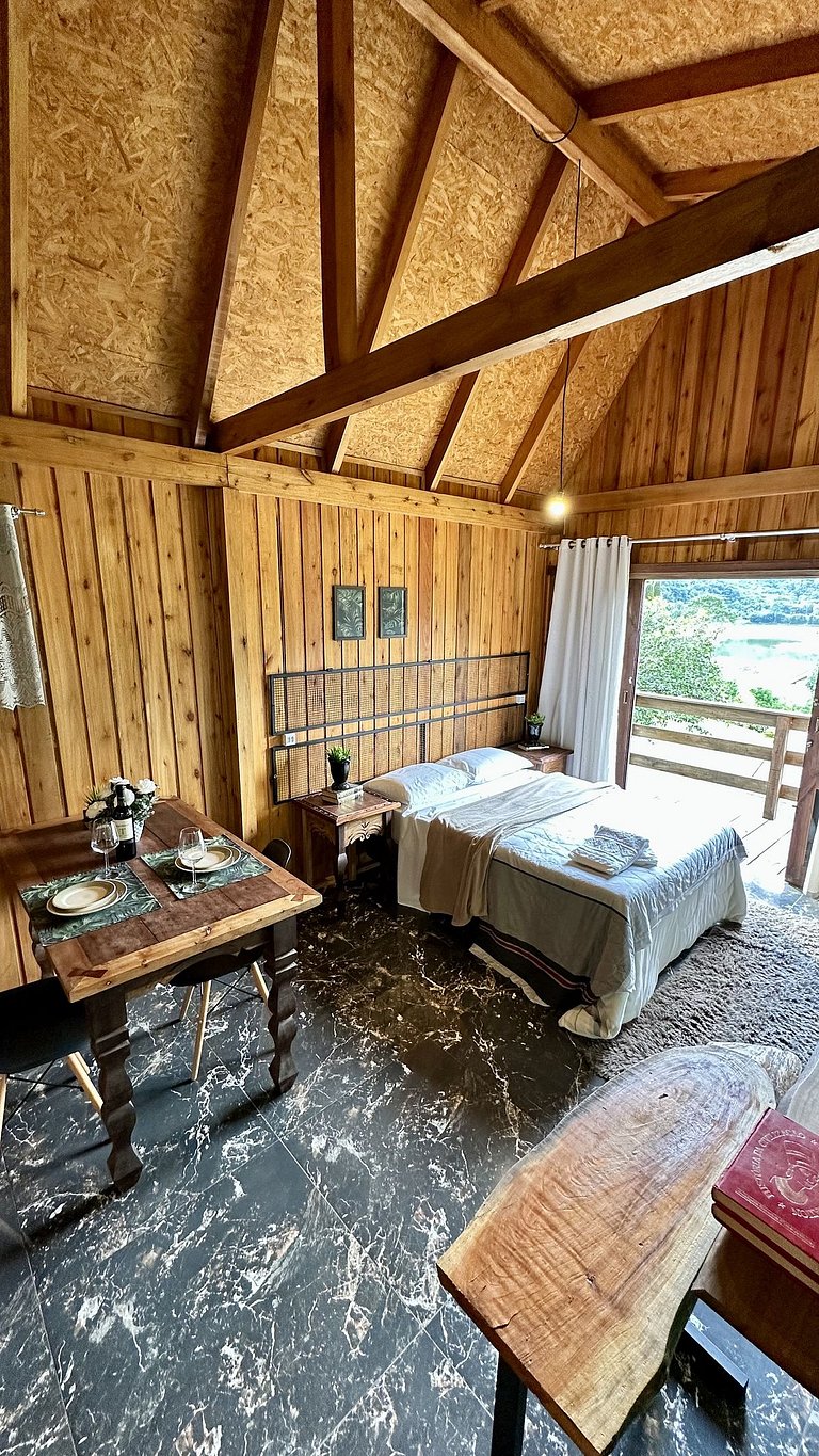 Chalé Una | Para casais | Hidro com vista barragem