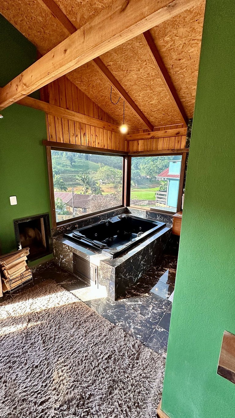 Chalé Una | Para casais | Hidro com vista barragem