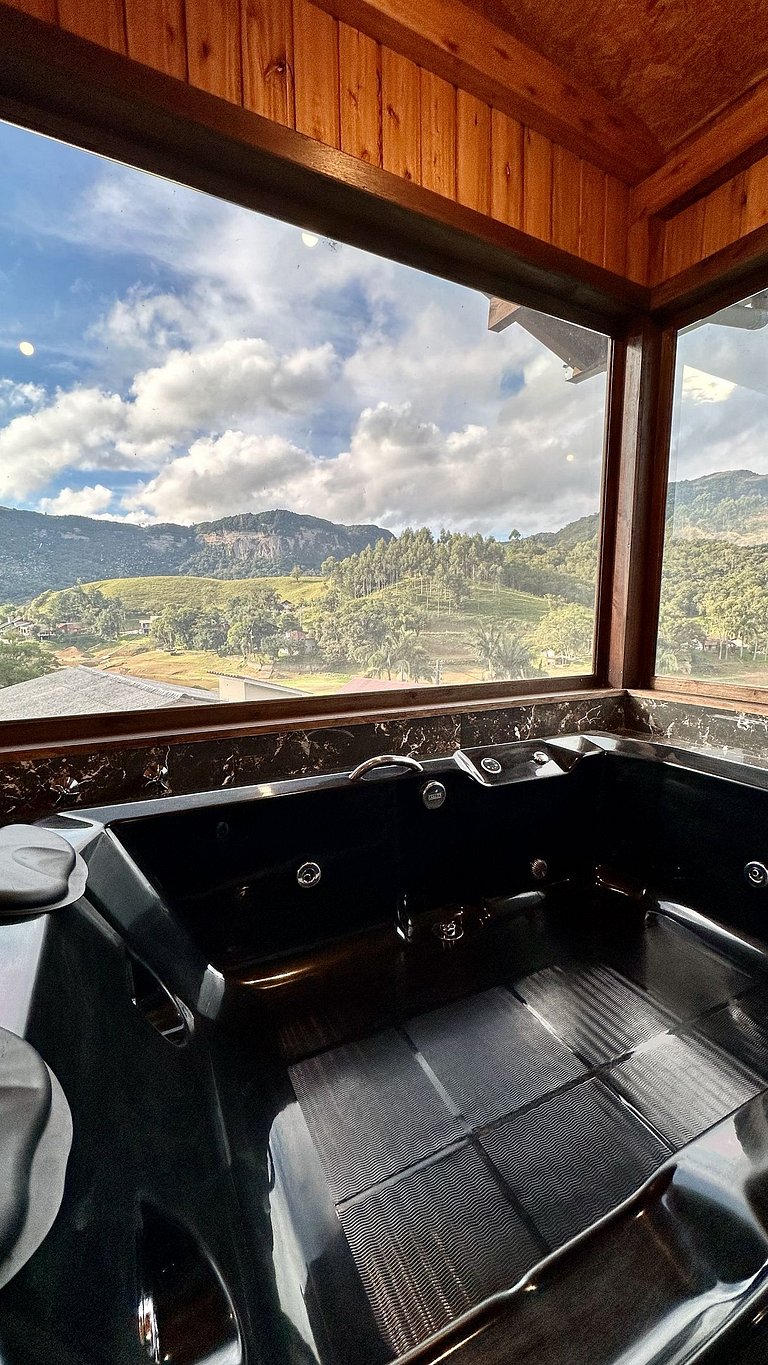 Chalé Una | Para casais | Hidro com vista barragem