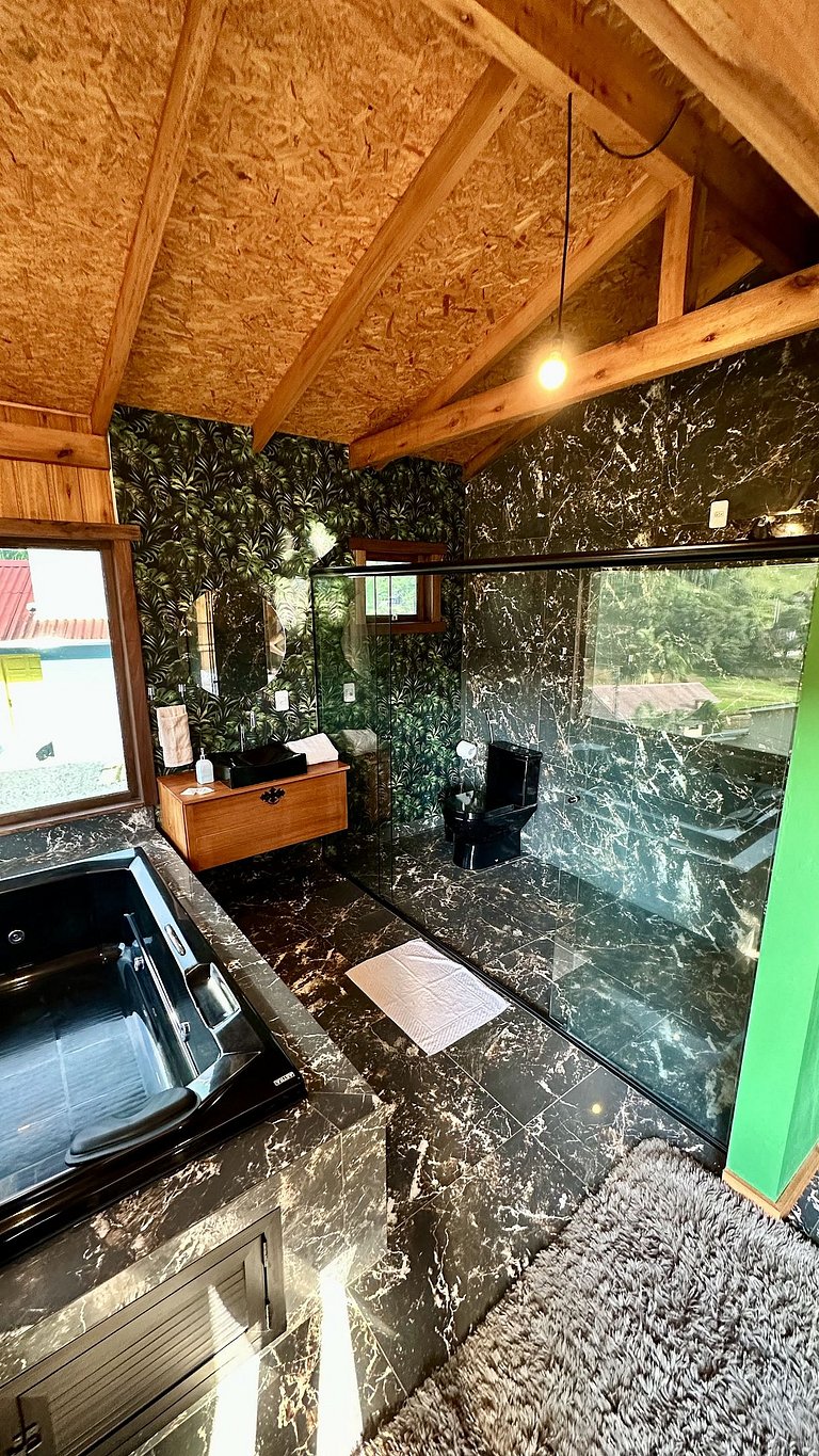 Chalé Una | Para casais | Hidro com vista barragem