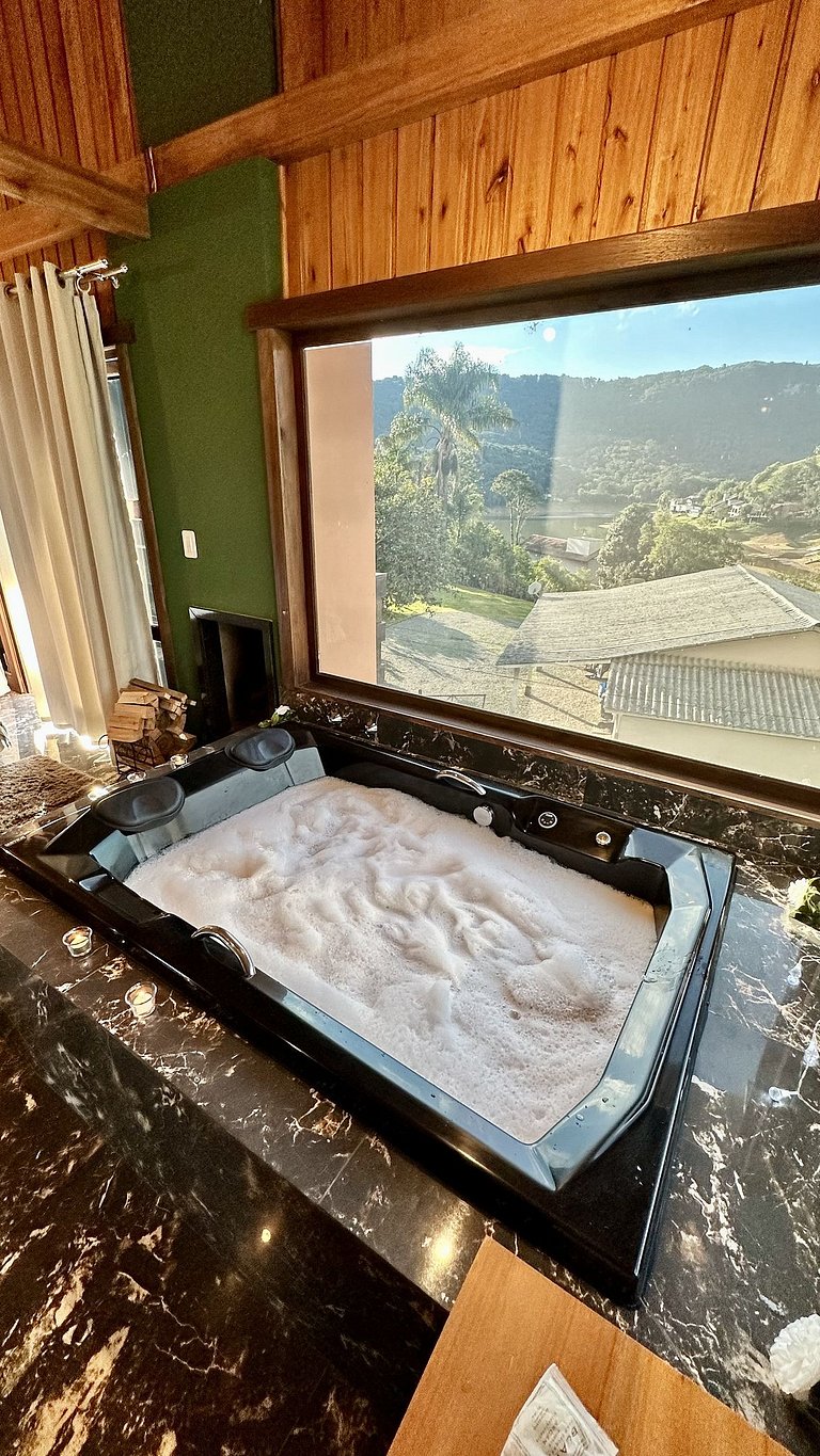 Chalé Una | Para casais | Hidro com vista barragem