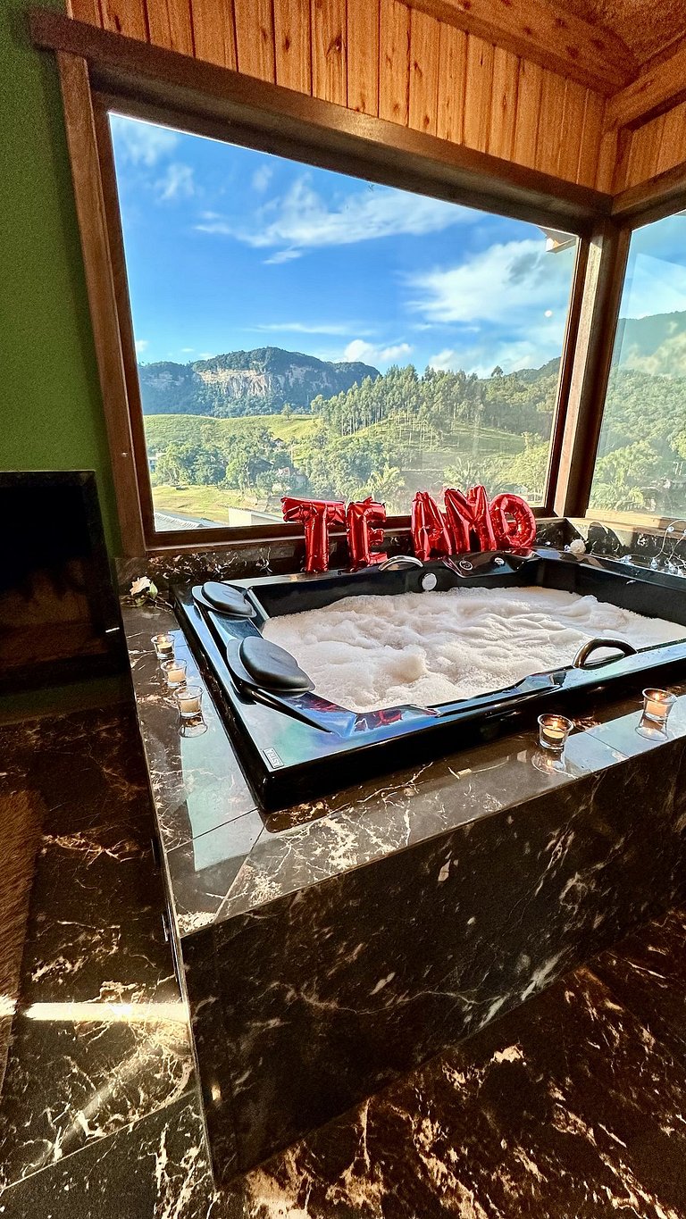 Chalé Una | Para casais | Hidro com vista barragem