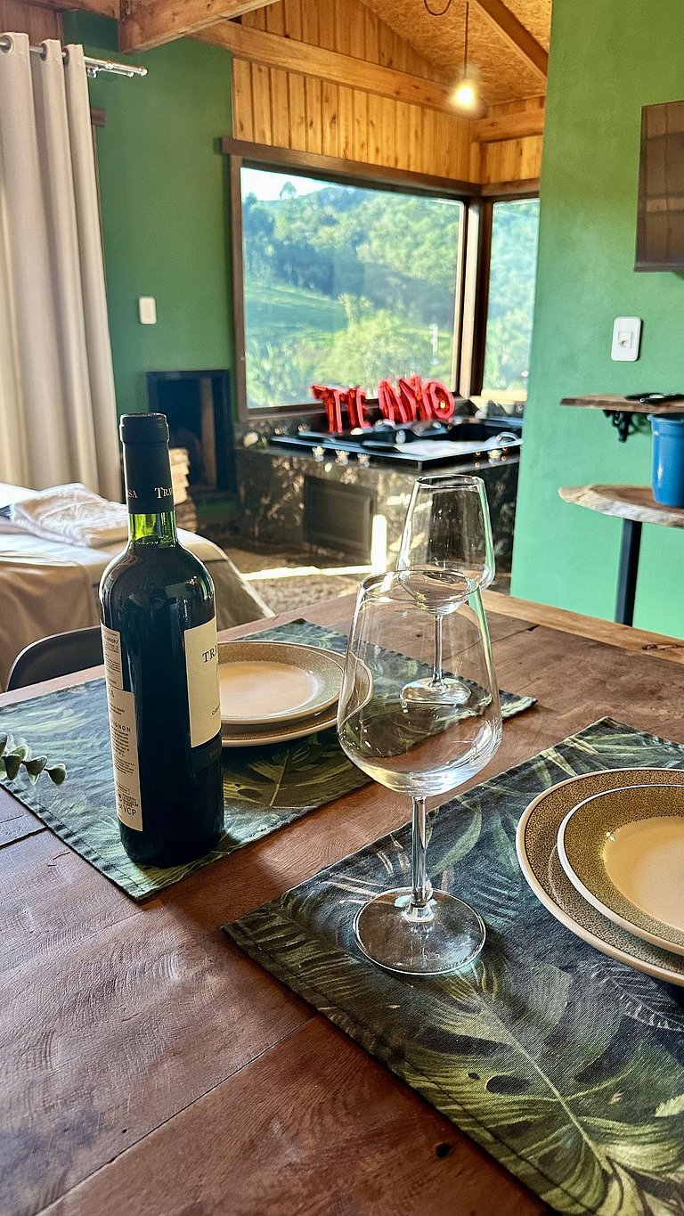 Chalé Una | Para casais | Hidro com vista barragem