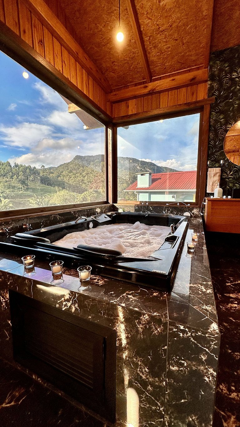 Chalé Una | Para casais | Hidro com vista barragem