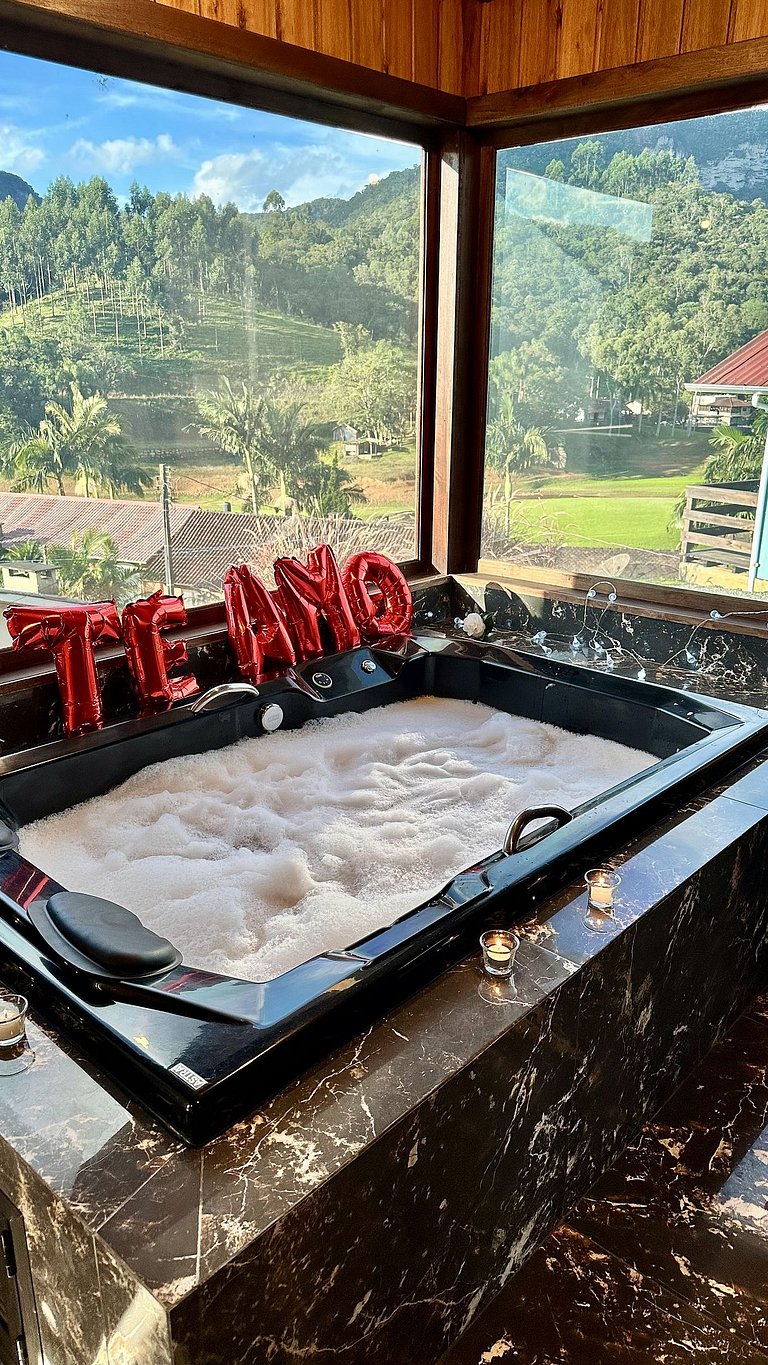 Chalé Una | Para casais | Hidro com vista barragem